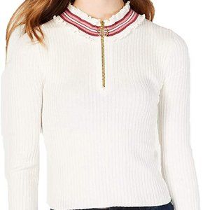 Planet Gold Juniors' Ribbed Zip-Up Sweater (Fire Sale)